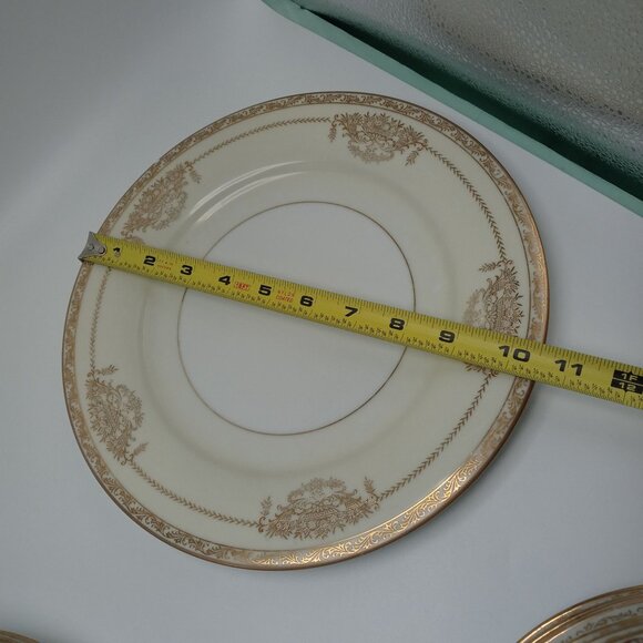 Noritake Bancroft Gold Flower Basket Dinner Plate 5481 Japan Porcelain - Picture 8 of 11